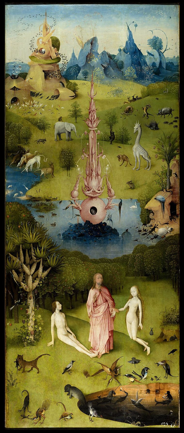 Image originale du panneau gauche du Jardin des délices